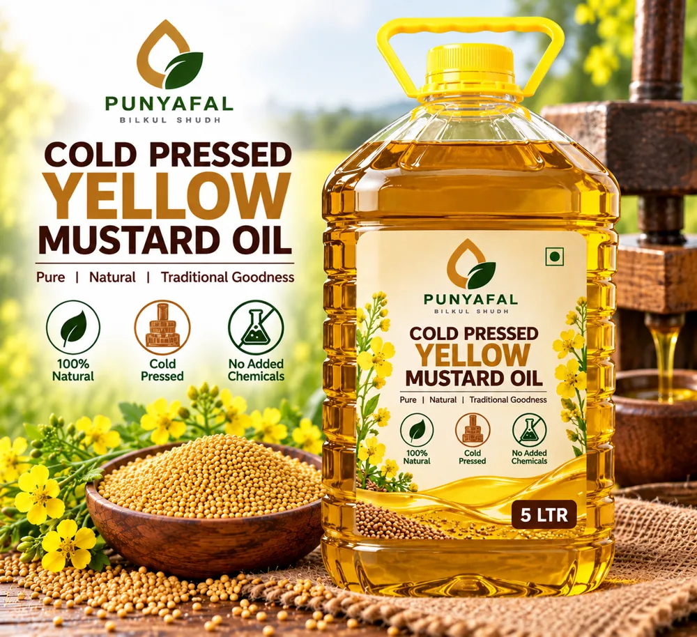 Cold Pressed Yellow Mustard Oil – 5 LTR