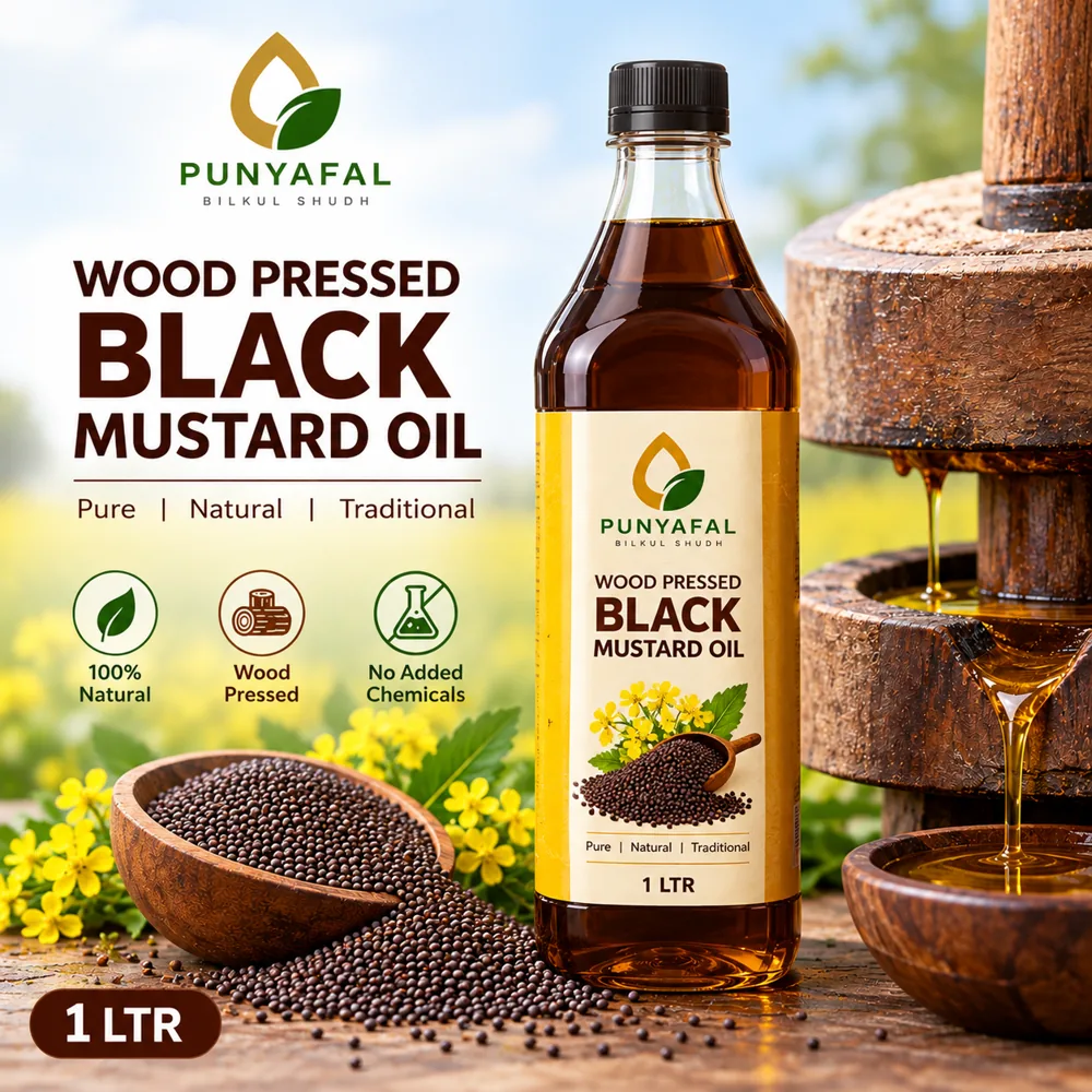 Wood Pressed Black Mustard Oil – 1 LTR